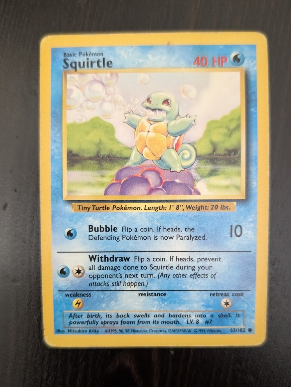 Squirtle Trading Card - Blue